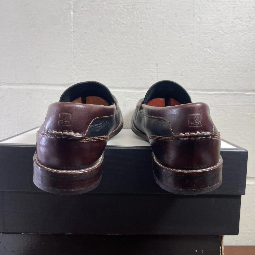Sperry Top Sider STS10201 Penny Loafer Slip On Black Leather Casual Mens 11.5 M - Picture 6 of 13